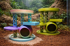 Playground Tower + Hide + Feeding Tray | 3D Printed Terrarium Climber | Reptile Enrichment Stand | 2 Sizes