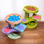 Playground Tower + Hide + Feeding Tray | 3D Printed Terrarium Climber | Reptile Enrichment Stand | 2 Sizes