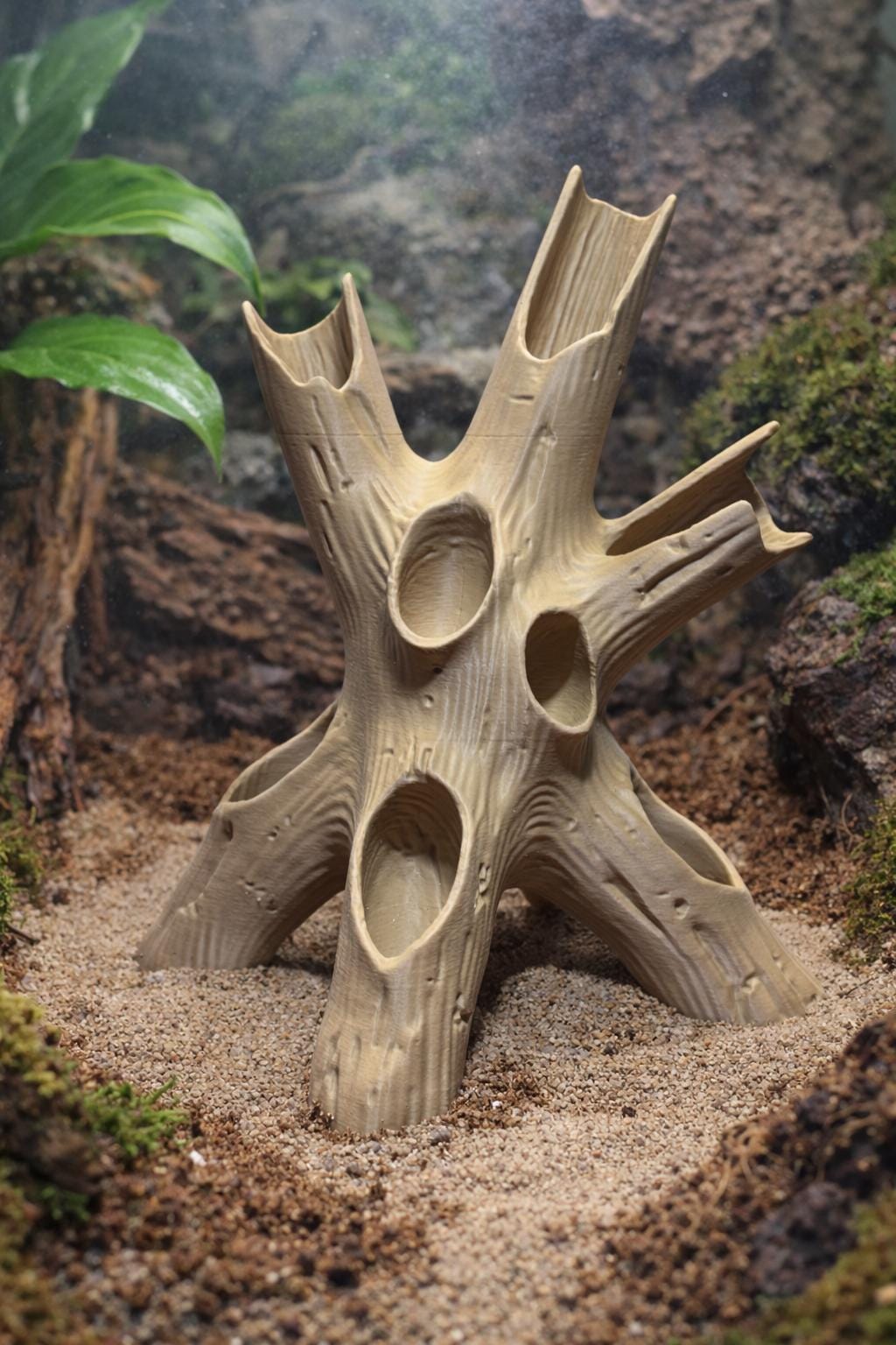 Forage & Climb Adventure Tree | Hermit Crab Foraging Climb Enrichment Toy | Treat-Hide Holes | 3D Printed PLA